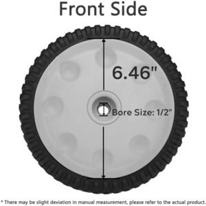 Front Drive Wheels Fit for Troy Bilt Lawn Mower – 734-04018C Wheels Fit for MTD Snapper Troy Bilt Tuff-Cut 210 TB210 TB230 TB240 Self Propelled Mower, Replace 734-04018A 734-04018B, 2 Pack - Image 2