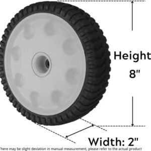 Front Drive Wheels Fit for Troy Bilt Lawn Mower – 734-04018C Wheels Fit for MTD Snapper Troy Bilt Tuff-Cut 210 TB210 TB230 TB240 Self Propelled Mower, Replace 734-04018A 734-04018B, 2 Pack - Image 4