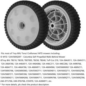Front Drive Wheels Fit for Troy Bilt Lawn Mower – 734-04018C Wheels Fit for MTD Snapper Troy Bilt Tuff-Cut 210 TB210 TB230 TB240 Self Propelled Mower, Replace 734-04018A 734-04018B, 2 Pack - Image 5
