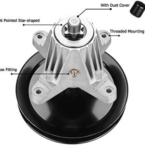 918-04865A Spindle Assemble for Cub Cad Mower – 618-04636 Deck Spindles for Cub Cad LTX1045 LTX1046, Craftsman LT2000 LT2500, Greasable Spindle for Troy Bilt MTD Riding Lawn Mower Tractor - Image 3