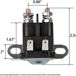 AM138068 Starter Solenoid Fit for John Deere Riding Mower, 725-04439 Solenoid for MTD Troy Bilt Cub Cad LT1042 RZT50 and John Deere LA145 L105 L130 Tractor, 12V Solenoid - Image 2