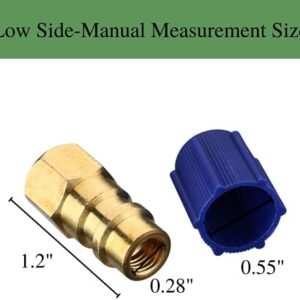R12 to R134a Conversion Fitting Adapter Kit – R12 to R134a Retrofit Kit with High/Low Side Fitting, Conversion Kit with Fitting Port 1/4 to 7/16 Fit for Car A/C Air Conditioner Refrigerant - Image 4